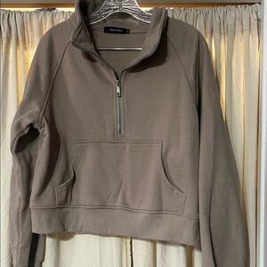 Taupe Quarter Zip Pullover